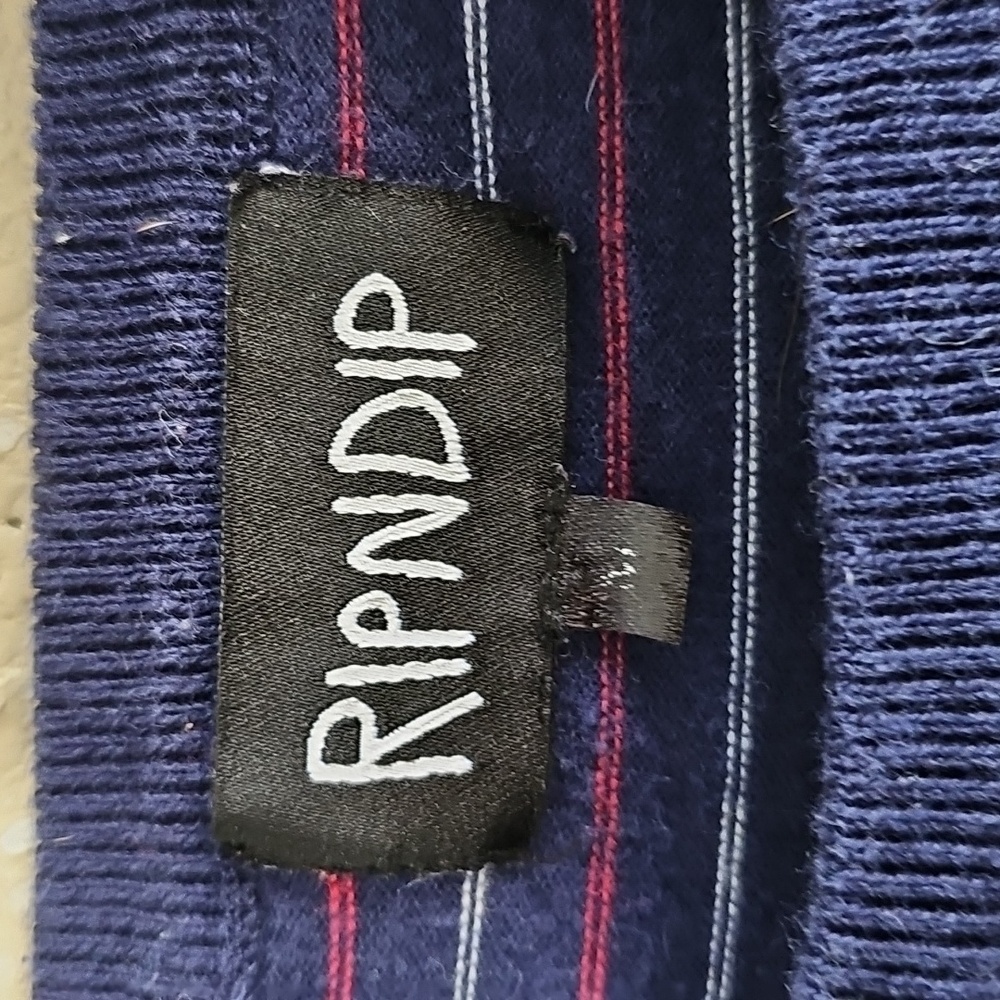 Ripndip Striped T-Shirt with Cat Embroidery. - Picture 3 of 6